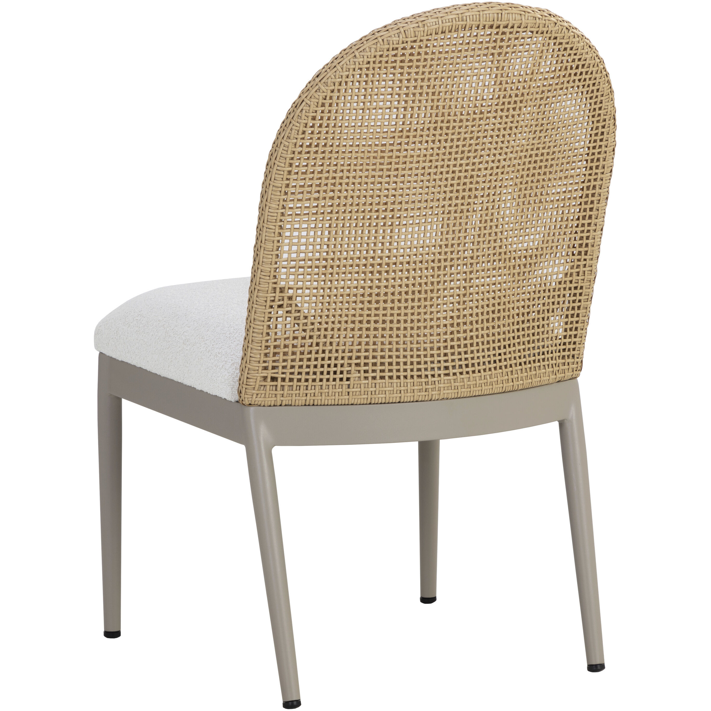 Calandri Greige / Louis Cream Outdoor Dining Chair in Natural / Louis Cream, Set Of 2